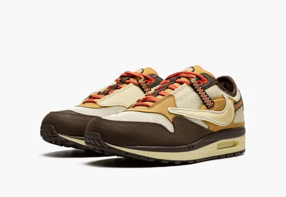 Classic Men's Nike Air Max 1 - Travis Scott Baroque Brown Outlet Sale