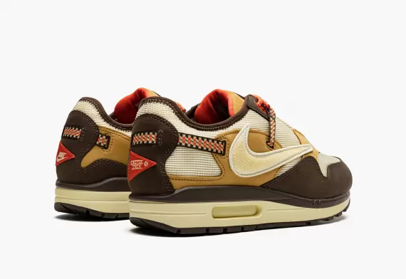 Stylish Men's Outlet Sale - Nike Air Max 1 - Travis Scott Baroque Brown