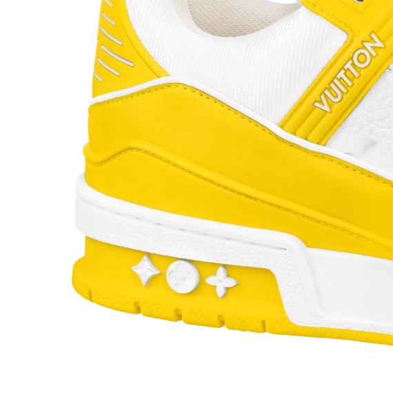 Freshly Released Louis Vuitton Trainer Sneaker for Men - Yellow and Mix Material