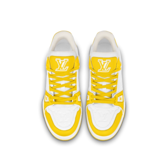 Original Mens Trainer Sneaker from Louis Vuitton - Yellow and Mix Material