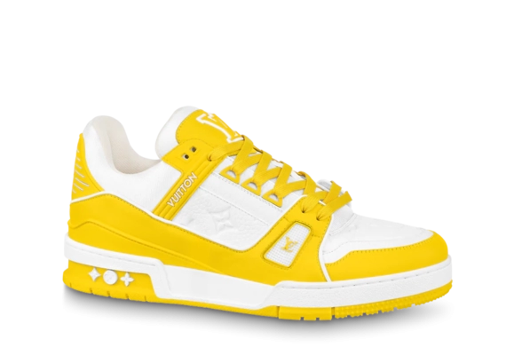 Louis Vuitton Men's Yellow Trainer Sneaker Sale