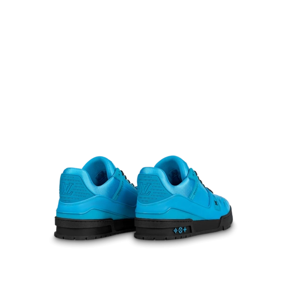 Men's Louis Vuitton Trainer Sneaker - Blue Calf Leather Outlet Sale Now!