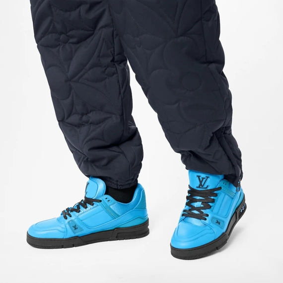Shop men's Louis Vuitton Trainer Sneaker - Blue Calf Leather at Outlet Sale