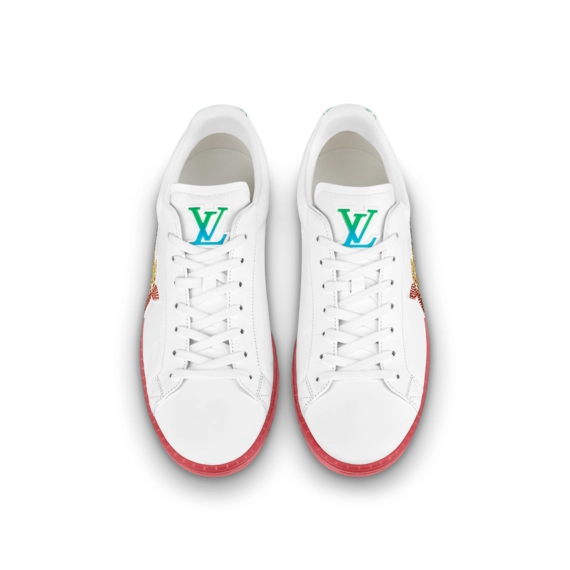 Stylish Mens Shoes from Louis Vuitton - Luxembourg Samothrace Sneaker - White, Calf Leather and Strass