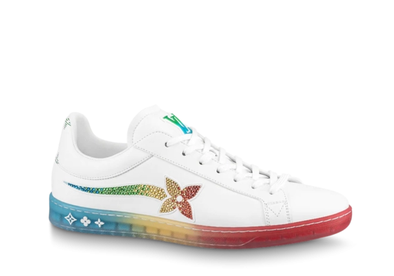 Buy Louis Vuitton Mens Luxembourg Samothrace Sneaker - White, Calf Leather and Strass