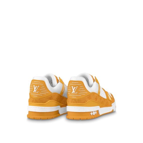 Outlet Men's Louis Vuitton Sneaker - Yellow Monogram Leather & Denim Design