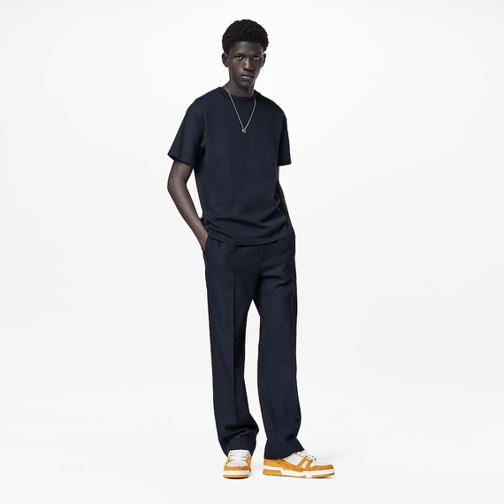 Original Men's Louis Vuitton Trainer Sneaker - Yellow Denim & Grained Calf Leather