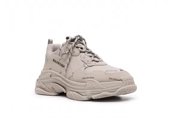 Look Great with the All-over Logo Print Balenciaga Triple S - Men's Outlet Sale!