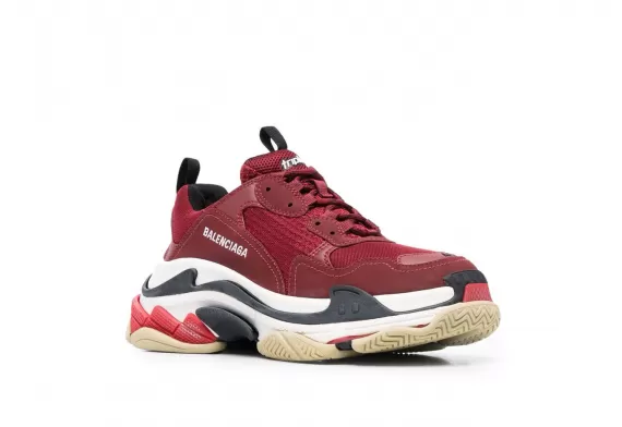 Men's Balenciaga Triple S - Apple Red/Multicolour - At Outlet