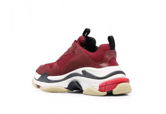 Men's Balenciaga Triple S - Apple Red/Multicolour - On Sale