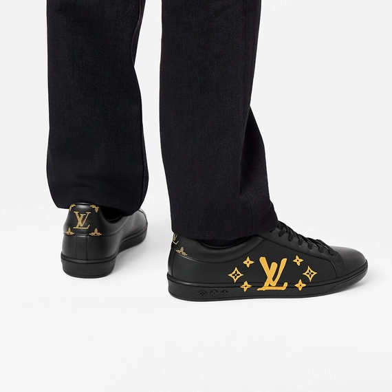 Outlet Sale - Louis Vuitton Luxembourg Samothrace Sneaker - Men's Black Calf Leather