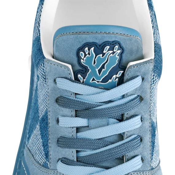 Get the Louis Vuitton Ollie Sneaker in Blue Damier Denim