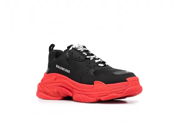 The Latest Balenciaga Triple S Shoes for Women in Black/Red