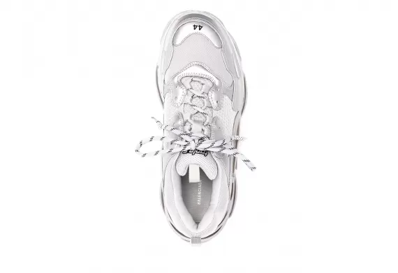 Exclusive Women's Balenciaga Triple S Sneakers - Silver-Tone - On Sale Now!