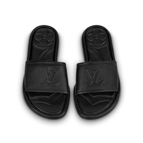 Shop the Louis Vuitton Magnetic Flat Mule Black for Women Now at Outlet Prices
