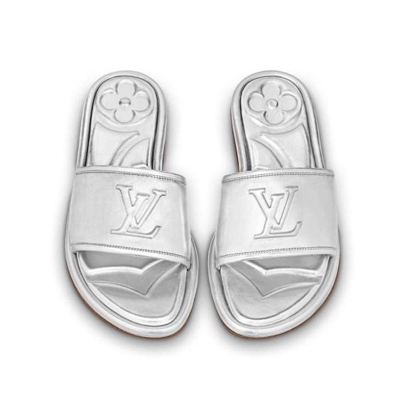 Step Out In Style: Louis Vuitton Magnetic Flat Mule Silver