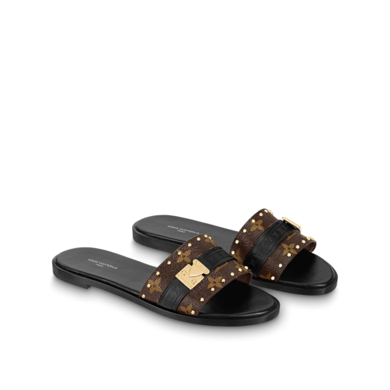 Find the Louis Vuitton Lock It Flat Mule Black for Women