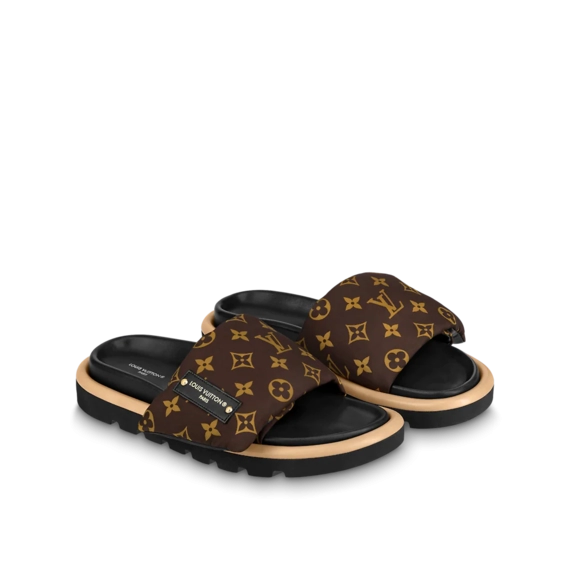 Get the Latest Louis Vuitton Pool Pillow Mule for Women - Cacao Brown.