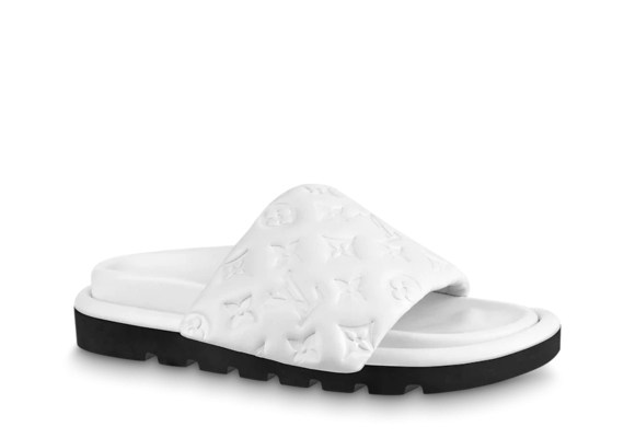 Shop the Louis Vuitton Pool Pillow Flat Comfort Mule White for Women Now - Buy Original and New!