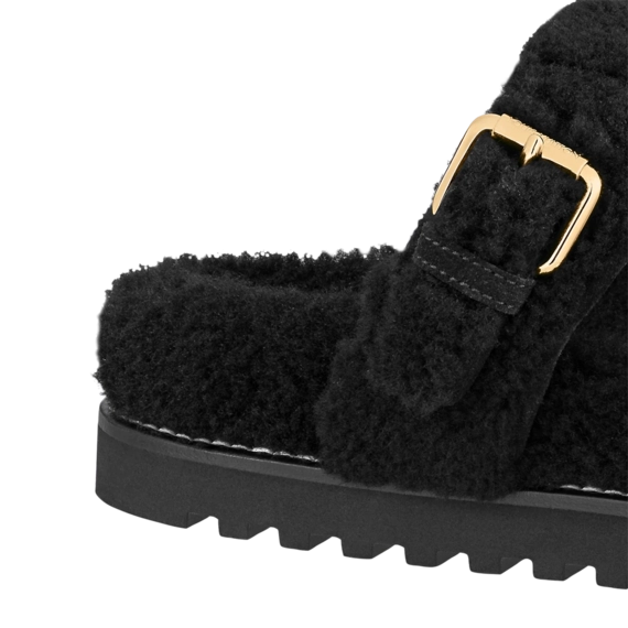 Louis Vuitton Paseo Flat Comfort Mule | New Black Women's Shoe