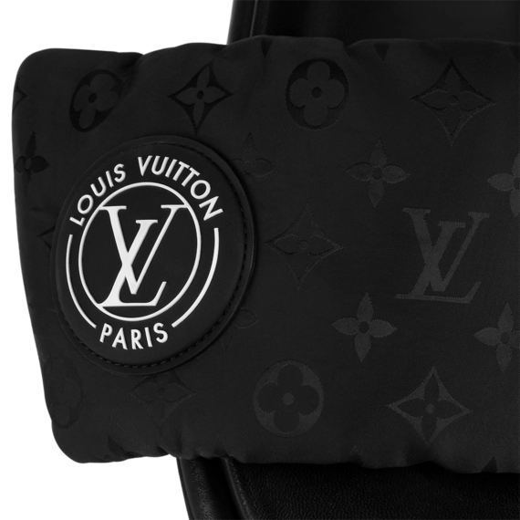 Sale on Louis Vuitton Pool Pillow Comfort Mule in black for women.