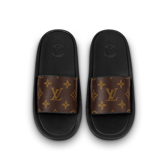Grab Your Louis Vuitton Sunbath Flat Mule Cacao Brown For Women Now At Outlet Sale Price.