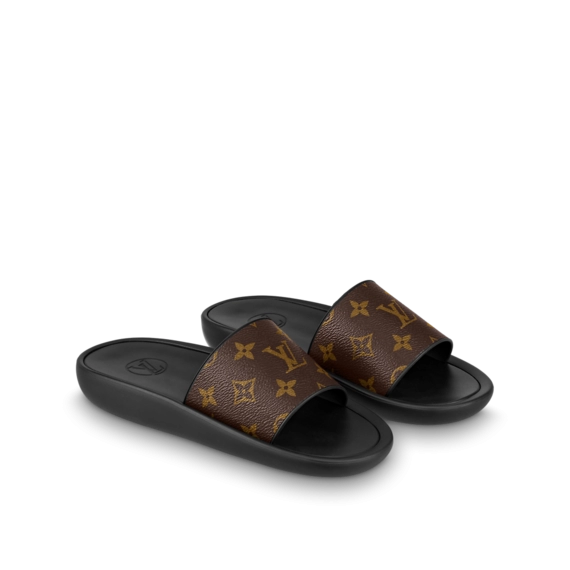 Discounted Price On Louis Vuitton Sunbath Flat Mule Cacao Brown For Women Outlet Sale.
