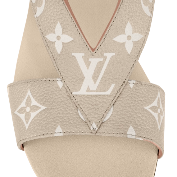 Shop Louis Vuitton Croisiere Flat Mule Beige - Invest in timeless quality with the Croisiere.