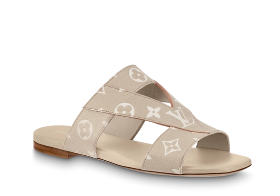 Louis Vuitton Croisiere Flat Mule Beige Outlet - Treat yourself to luxury at an affordable price.