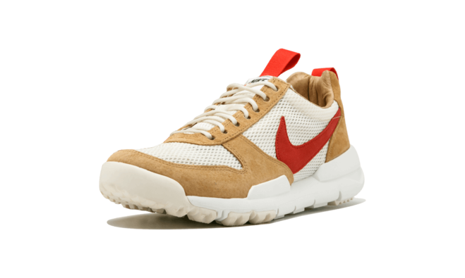 Save on men's Tom Sachs x Nike Mars Yard 2.0 sneakers - NATURAL/SPORT RED-MAPLE AA2261 100 at outlet