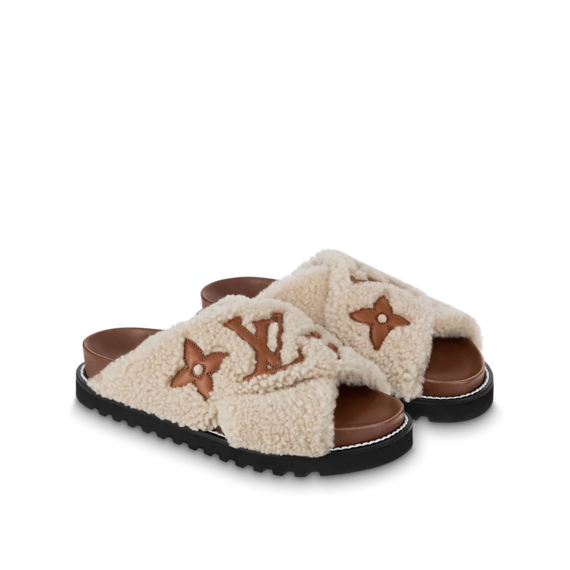 New: Women's Designer Louis Vuitton Paseo Flat Comfort Mules