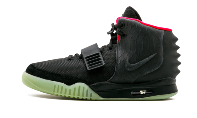 Men's Nike Air Yeezy 2 NRG Original Outlet: Black/Black & Solar Red