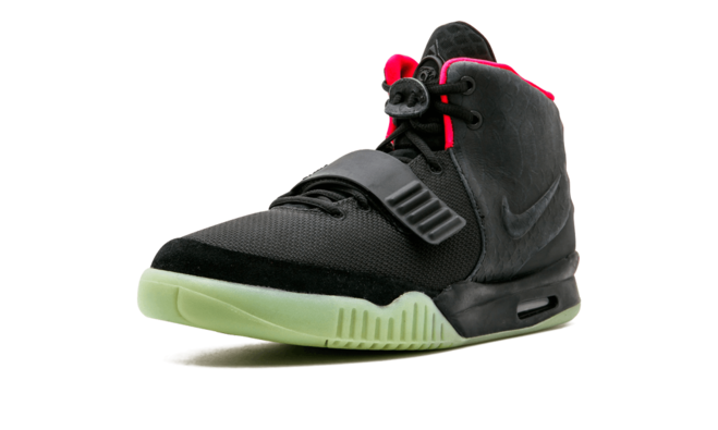 Men's Fashionable Nike Air Yeezy 2 NRG - BLACK/BLACK-SOLAR RED from Original Outlet