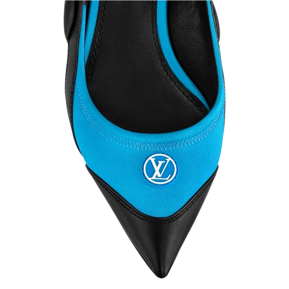 â€œStay stylish with the new Louis Vuitton Archlight Slingback Pump Blue