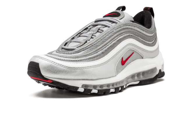 Shine in the City with Men's Nike Air Max 97 OG QS 2017 SILVER BULLET METALLIC SILVER/VARSITY RED Shoes - Buy Outlet Now