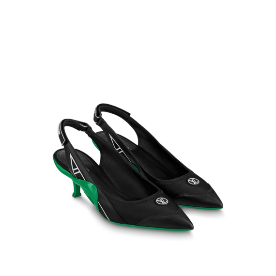 Be Bold in New Louis Vuitton Archlight Black / Green Slingback Pump