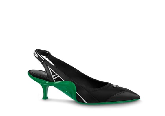Buy Original Louis Vuitton Archlight Slingback Pump Black / Green for Women