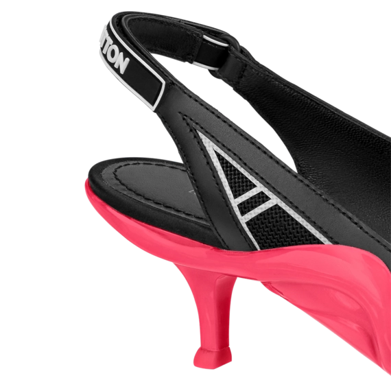 Women's Footwear - Invest in the Louis Vuitton Archlight Slingback Pump in Black and Fuchsia Pink