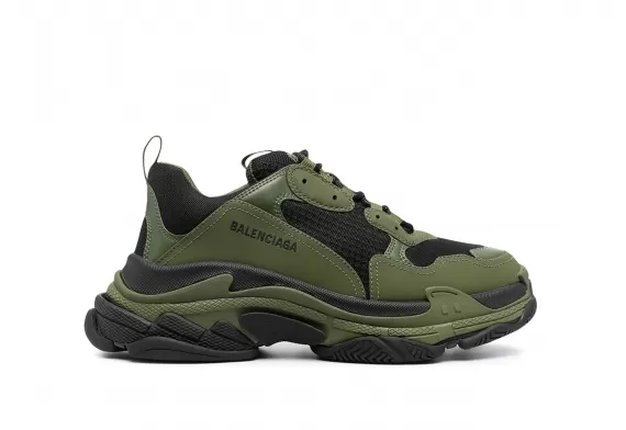 Men's Balenciaga Triple S - Green/Black at Outlet Prices