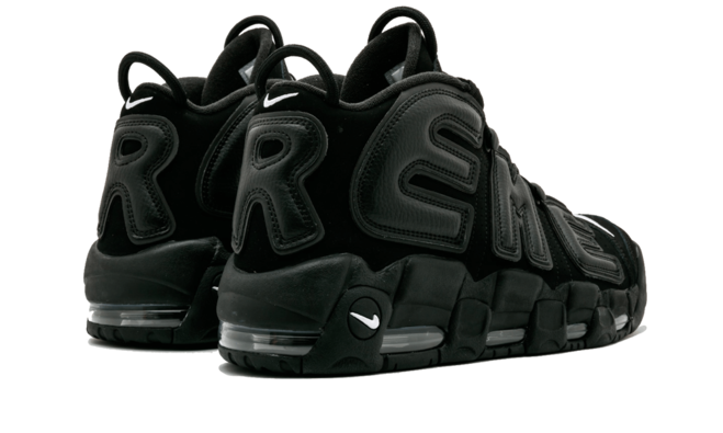 Original Outlet Nike Air More Uptempo Supreme Suptempo Black Sneakers for Men