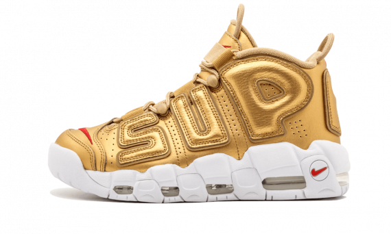 nike supreme uptempo gold