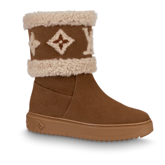 Shop the Louis Vuitton Snowdrop Flat Ankle Boot Cognac Brown in our sale now!