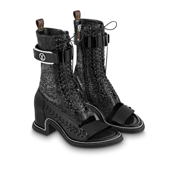 Get the Original Louis Vuitton Moonlight Half Boot Black for Women