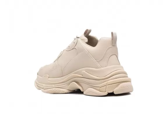 Sale on Beige Faux Leather Balenciaga Triple S for Men