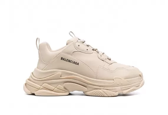 Buy Original Balenciaga Triple S - Beige Faux Leather for Men