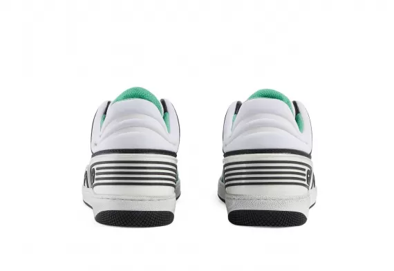 Comfort and Style - Gucci Basket Low-Top Sneakers for Men - Black/Green/White