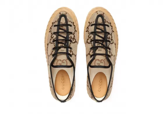 Upgrade Your Style with the New Men's Gucci Maxi GG Low-Top Sneakers - Beige/Black