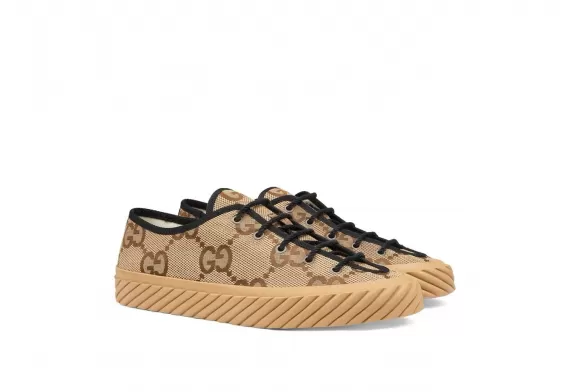 Beige & Black Gucci Maxi GG Sneakers - For Women - Get the Original New Ones Here!