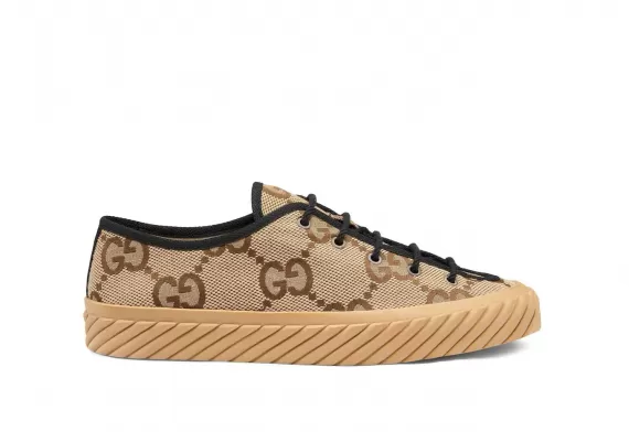 Women's Gucci Maxi GG low-tops beige & black - Buy the Original New Sneakers!