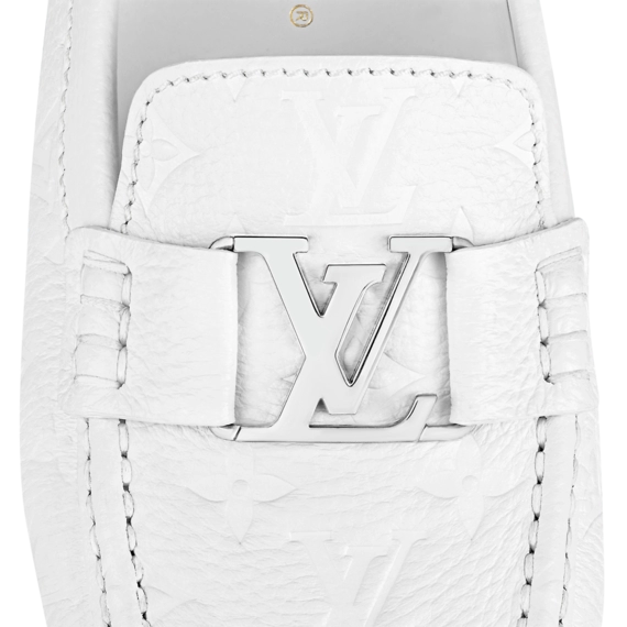 Get Men's Style with the White Louis Vuitton Monte Carlo Moccasin - On Sale Now